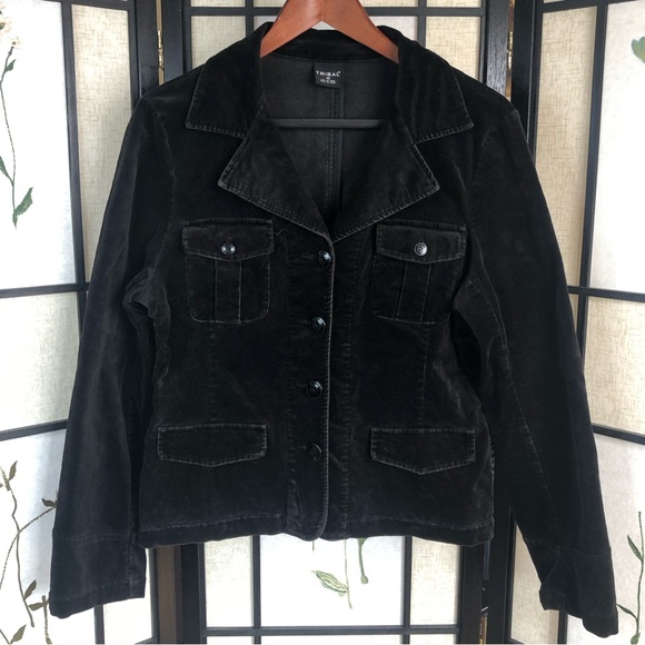 TRIBAL Black Velvet Suit Vest for Women. Size 10. - Picture 6 of 7